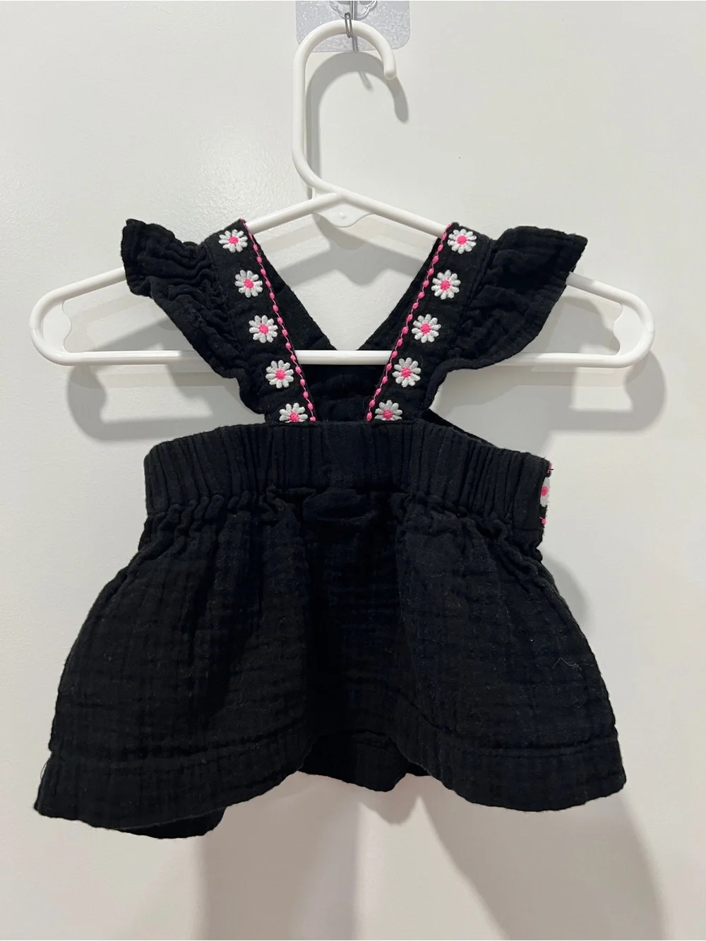 Cat & Jack Black Gauze Daisy Embroidered Dress | 3–6M Baby Girl